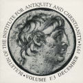 Bulletin of the Institute for Antiquity and Christianity, Volume I, Issue 3