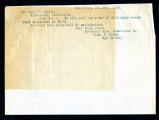 Copy of the telegram to Jas T. Taylor from Spreckels Bro's Commercial Co., 1892-01-20