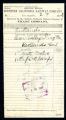 Shipping receipt received by the Southern California Railway Co., 1892-02-09