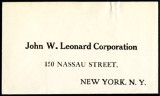 Letter from John W. Leonard to Willis S. Jones and who's who in engineering documents