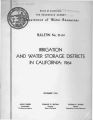 Irrigation and water storage districts in California, 1964