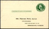 Postcard from American Cast Iron Pipe Company to Mr. W. S. Jones