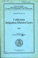 California irrigation district laws, 1927