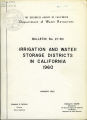 Irrigation and water storage districts in California, 1960