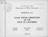 Dams within jurisdiction of the state of California, 1965 August