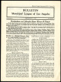 Bulletin, Municipal League of Los Angeles