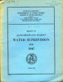 Report of Sacramento-San Joaquin water supervision for year 1947