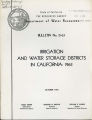 Irrigation and water storage districts in California, 1963