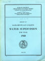 Report of Sacramento-San Joaquin water supervision for year 1940