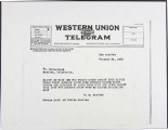 Telegram from W. W. Hurlbut to William Mulholland, 1923-10-31