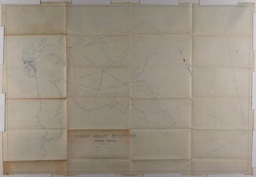 Map of Nigger Valley reservoir, Pauba Rancho, 1918-05