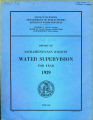 Report of Sacramento-San Joaquin water supervision for year 1939