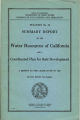 Summary report on the water resources of California and a coordinated plan for their development, 1927