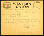 Western Union telegraph from Willis S. Jones to State Division of Water Rights