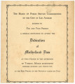 Invitation to the Mulholland Dam dedication