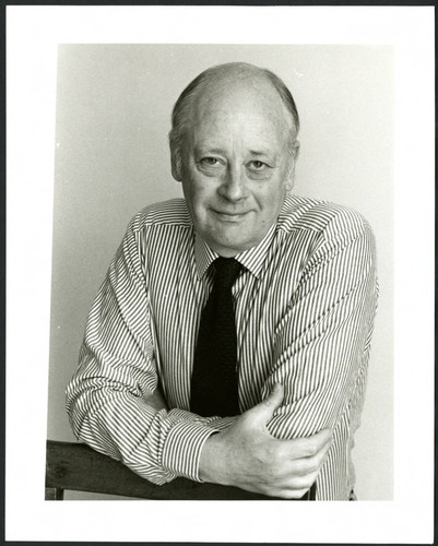 Charles Handy, grayscale photo