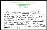 Card letter correspondence to Charles Handy from the RT HON Virginia Bottomley MP