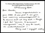 Letter of correspondence to Charles Handy