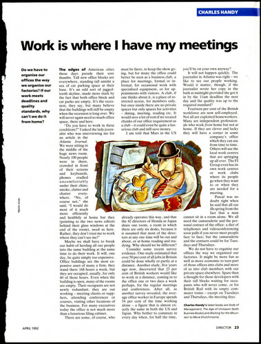 Charles Handy article questioning the necessity of the office