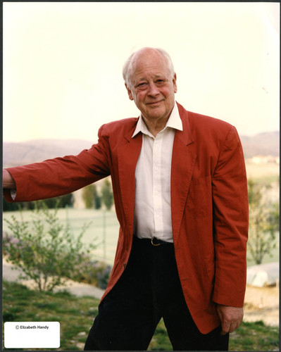 Charles Handy, color photo outside on hill