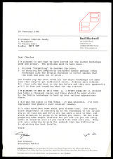 Charles Handy correspondence, 1986