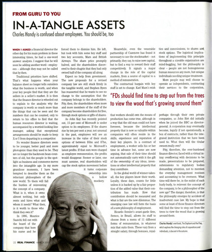 Charles Handy article on employees as assets