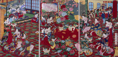 Tokyo Peers School: an illustration of a banquet at Gakushu-in