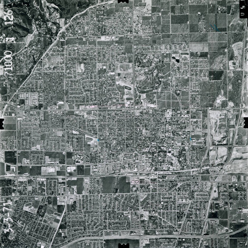 Aerial view of Claremont, 1971