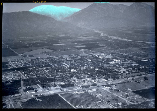 Aerial view of Claremont and Mt. Baldy