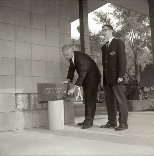 Platt Campus Center cornerstone laying ceremony, Harvey Mudd College