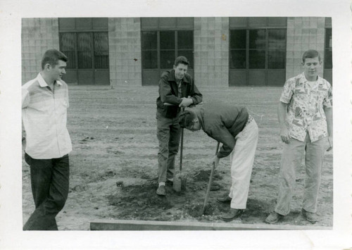 Students diggin, Harvey Mudd College