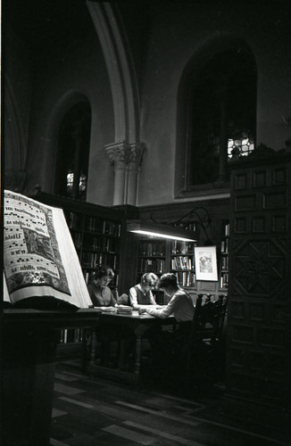 Studying in Denison Library, Scripps College