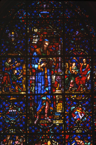 Gutenberg Window in Denison Library, Scripps College