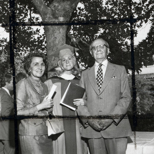 Gabrielle Winkler with parents, Scripps College