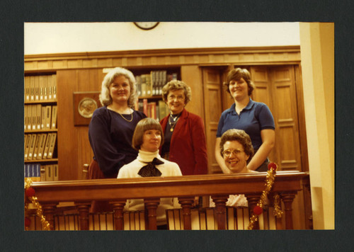 Denison Library staff at the Scripps College tea, Scripps College