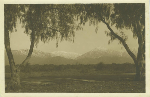 Blanchard Park and San Gabriel Mountains, Pomona College