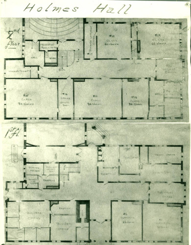 Holmes Hall floor plan, Pomona College