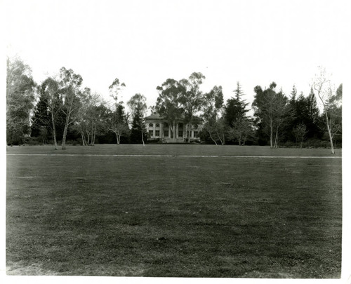 Carnegie Hall Library from a distance, Pomona College