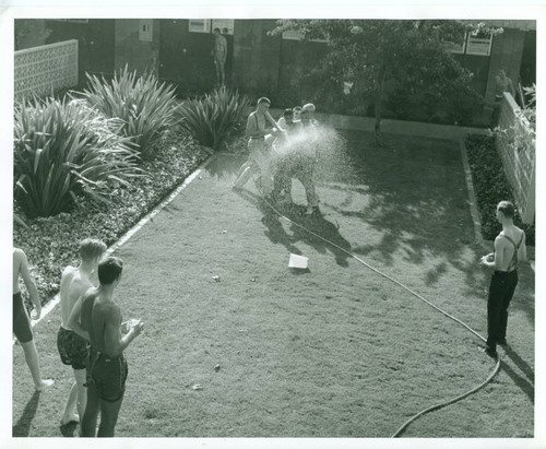 Water fight, Harvey Mudd College