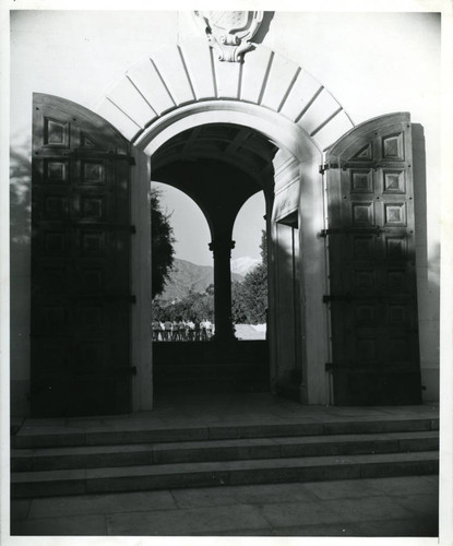 Entrance to Clark Hall, Pomona College