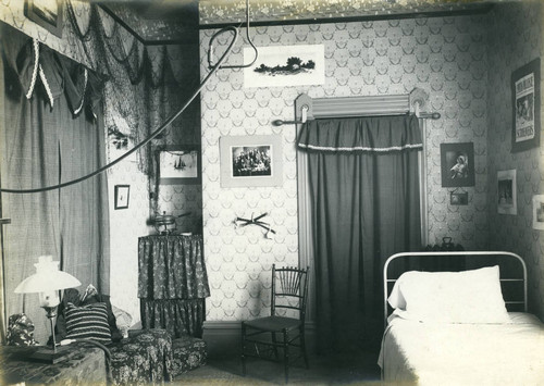 Inside a dormitory room, Pomona College