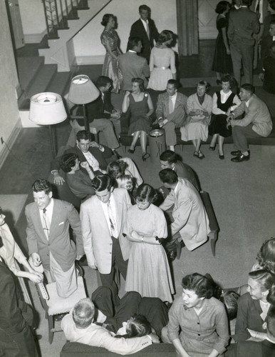 Students at a social event, Pomona College