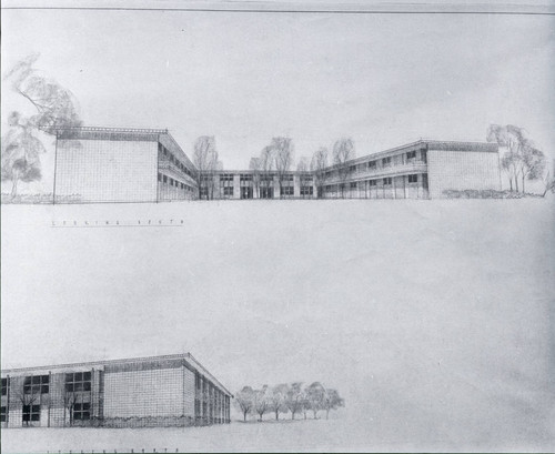 Mildred E. Mudd Hall architectural rendering, Harvey Mudd College