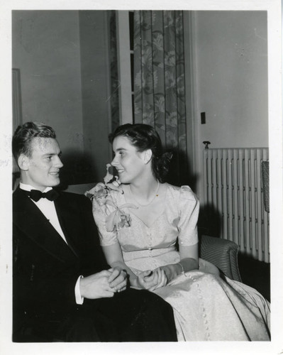 Students at a formal event, Pomona College