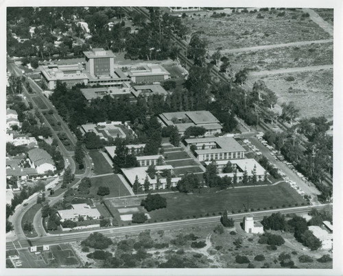 Aerial view of Harvey Mudd College