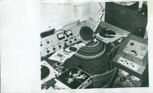 College radio station studio