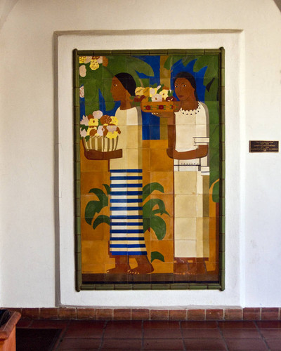 The Flower Vendors mural, Scripps College