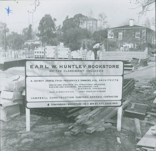 Huntley Bookstore Construction, Claremont University Consortium