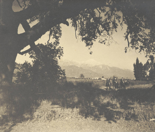 Students on trail ride, Scripps College