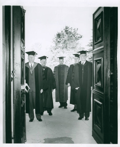 College presidents in academic regalia, Claremont University Consortium